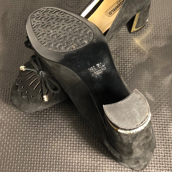 Karl Lagerfeld Suede Heels - Picture 5 of 7